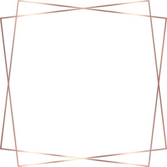 Rose Gold Geometric Frame Png Clipart